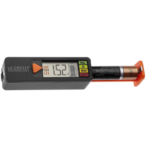 La Crosse Portable Digital Battery Tester (911-65557-INT) $8