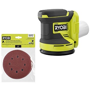 RYOBI ONE+ 18V Cordless 5" Random Orbit Sander (Tool Only) w/ 7-Piece Sand Paper $39 + Free Shipping at Home Depot