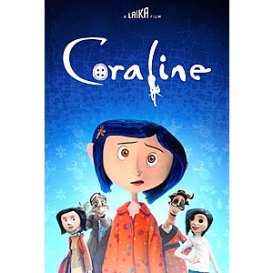 Coraline digital movie on Vudu for $6.99 SD/$7.99 4K UHD