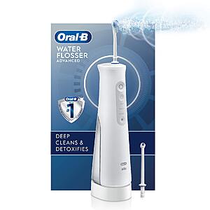 $40: Oral-B Water Flosser Advanced, Cordless Portable Oral Irrigator Handle with 2 Nozzles