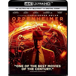 Oppenheimer - 4K UHD Blu-ray + Blu-ray + Digital at Amazon, GRUV, Walmart via GRUV $19.99