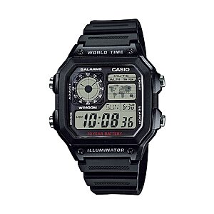 Casio Men's Black Analog Digital Multi-Function Watch: Silver $24, Black $20