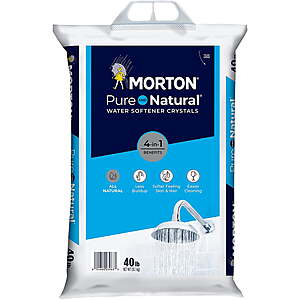 40-lb Morton Pure and Natural Water Softener Crystals $7.60