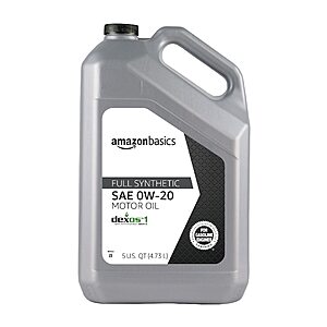 5-Quart Amazon Basics Full Synthetic Motor Oil (0W-20) $16.95 w/ Subscribe & Save