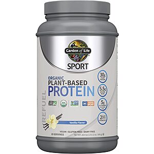 1.12-lb Garden of Life Store Organic Vegan Sport Protein Powder (Vanilla) $19.14 w/ S&S + Free Shipping w/ Prime or on orders $25+