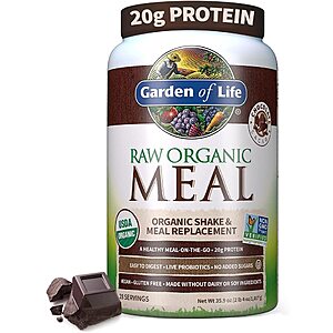 34.8-Oz Garden of Life Raw Organic Meal/Protein Powder (Chocolate) $21.84 + Free Shipping w/ Prime or on orders $25+