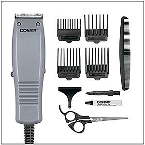 10-Piece Conair Simple Cut Hair Clipper Kit $8 + Free Shipping w/ Prime or on $25+