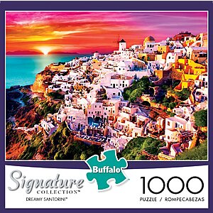 1000-Piece Buffalo Signature Collection Jigsaw Puzzle (Dreamy Santorini) $7.24 + Free Shipping w/ Prime or on $25+