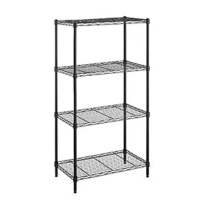 Amazon Basics 4-Shelf Adjustable Storage Shelving (Black, 24x14x48) $36.12 + Free Shipping
