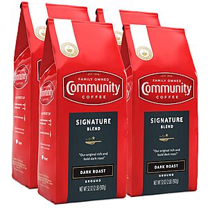 4-Pack 32-Oz Community Coffee Signature Blend Ground Coffee (Dark Roast) $26.75 ($6.68 ea) + Free Shipping w/ Prime or on orders over $35