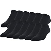 12-Pack Gildan Men's Stretch Cotton No Show Socks (Black) $5.44 ($0.45 ea) + Free Shipping w/ Prime or on $25+