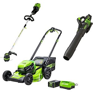 Greenworks 21" 80V Mower, 13" String Trimmer, Blower, 4Ah + 2Ah Battery/Charger $549 + Free Shipping