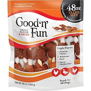 Good'N'Fun Triple Flavored Rawhide Kabobs (W/subscribe and save) $19.03