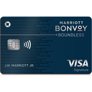 Chase Marriott Bonvoy Boundless Card 100K point bonus after $5k spend $95 annual fee