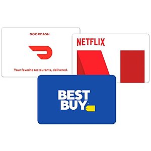 $100 Netflix, Uber, or DoorDash eGift Cards + $10 Best Buy eGift Card $100
