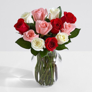 1-Dozen Sweetheart Roses with Glass vase  $35 + Free S&H