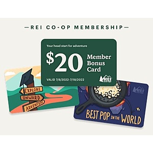 REI $20 Bonus Digital Gift Card With $100+ REI Gift Card Purchase For Members - $100