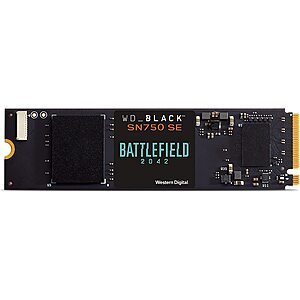 1TB WD_BLACK SN750 SE Gen 4 NVMe Solid State Drive + Battlefield 2042 PCDD $62.98 + Free Shipping