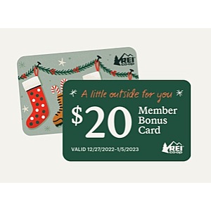 [rei members only] buy $100 gift card and receive $20 extra