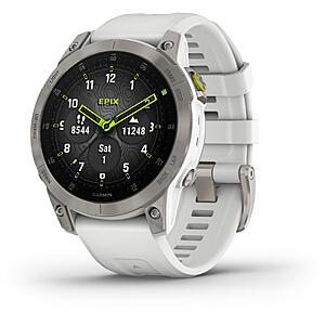 Garmin fenix 7X Sapphire Solar Titanium Smartwatch with Whitestone Band $699.99