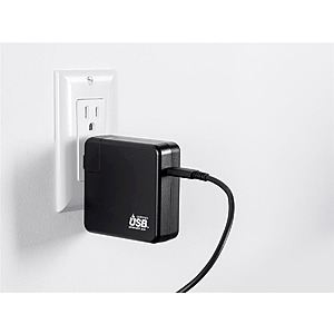 Monoprice Obsidian Speed 1-Port 85W PD USB Wall Charger + 6' USB Type-C Cable (Black) $13.44 AC + Free Shipping via Monoprice