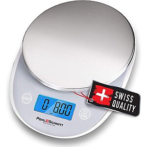 Amazon.com: Pohl Schmitt Digital Food Kitchen Scale, Multifunctional Weight Measuring for Cooking and Baking in Grams/Ounces, Auto Shut-Off, Stainless Steel $8