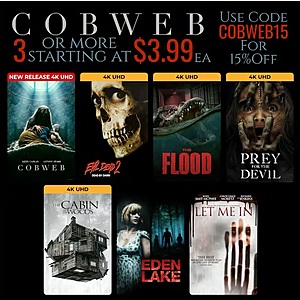 Halloween Nights Digital Films (4K/HD) w/ 15% Off Promo Code: 3 for $10.20: Evil Dead 2 (1987), The Cabin in the Woods, Daybreakers, Frailty, The Road, Stir of Echoes & More
