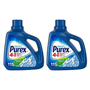150-Oz Purex Liquid Laundry Detergent (Mountain Breeze) 2 for $12.05 ( $6.02 each) w/ S&S + Free Shipping w/ Prime or on $35+