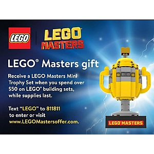 Walmart FREE LEGO® Masters Mini Trophy Set w/ $50 purchase