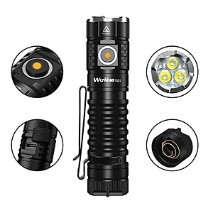 Wurkkos TS21 Triple LEDs 3500lm USB C Rechargeable flashlight EDC 21700 Light with Reverse charging/Magnet Tail/Anduril 2.0 $18.9