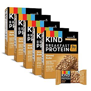 KIND Breakfast, Healthy Snack Bar, Almond Butter, Gluten Free Breakfast Bars, 8g Protein, 1.76 OZ Packs (30 Count) for $11.83