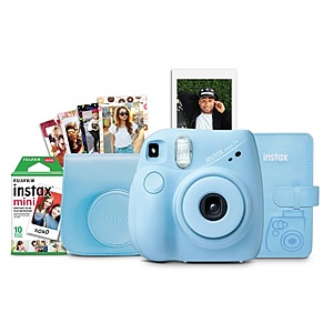Fujifilm Instax Mini 7+ Camera Bundle w/ 10-Pack Film, Album, Camera Case, & Stickers (3 colors) $55 + Free Shipping