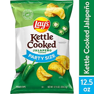 12.5-Oz Lays Kettle Cooked Potato Chips (Jalapeno) $2.50 & More + Free Store Pickup at Walmart