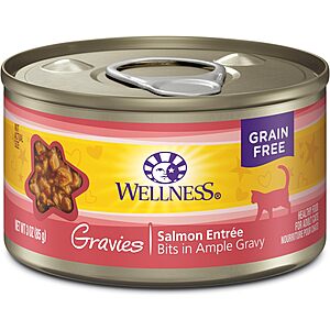 Select Accounts: 12-Pk 3oz Wellness Complete Health Gravies Grain Free Canned Cat Food (Salmon Entree) $5.61 w/ S&S + Free S&H w/ Prime or $35+