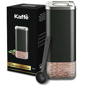 Kaffe 16 oz Storage Container Coffee Canister with Airtight Lid BPA Free Stainless Steel - $9.98 Walmart
