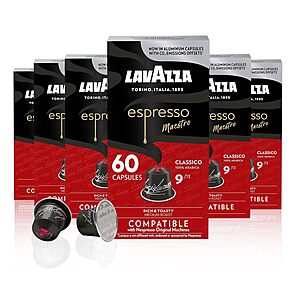 60-Count Lavazza Espresso Classico Medium Roast Nespresso Compatible Coffee Capsules $13.81 w/ S&S + Free S&H w/ Prime or $35+