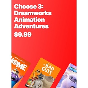 Dreamworks Animation: Select 3 Adventures Digital Films for $9.99 (4K/HD): The Bad Guys, The Croods, Teenage Kraken, Megamind, Antz, Bee Movie, Monsters vs. Aliens & More