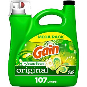 154oz. Gain + Aroma Boost Liquid Detergent (Original) + $2.40 Amazon Credit $12.15 w/ Subscribe & Save