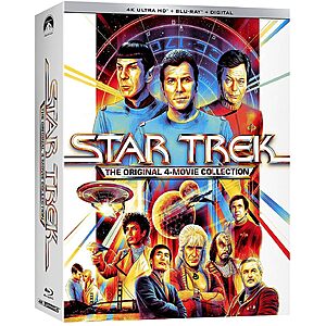 Star Trek: The Original 4-Movie Collection (1979-1986) (4K Ultra HD + Blu-Ray + Digital) $27.99 via Amazon