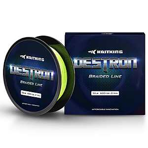 2-Pack 300-Yard KastKing Destron Braided Fishing Line 6-80lbs, Various Colors $15 ($7.50 Each) + Free Shipping