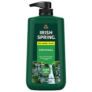 30-Oz Men's Irish Spring Body Wash Pump Bottle (Original Clean Scent) $4.65 w/ Subscribe & Save