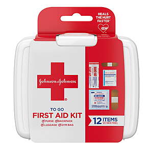 12-Piece Johnson & Johnson First Aid To Go Portable Mini Travel Kit $2.38 + $1 Walmart Cash + Free Shipping w/ Walmart+ or Free Store Pickup