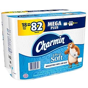 42-Ct Mega Plus Charmin Ultra Strong/Soft Toilet Paper + $15 Target GC $50.45 or Less & More + Free In-Store Pickup Only