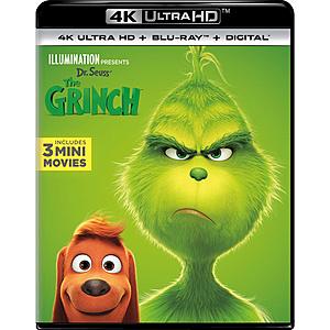 Dr. Seuss' The Grinch (4K Ultra HD + Blu-ray + Digital) $15 + Free Store Pickup