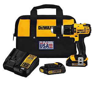 DeWALT Tools: 20V Max Cordless Compact Hammer Drill/Driver Kit w/ 2 Batteries $99 & More + Free S/H