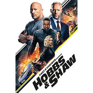 Fast & Furious Presents: Hobbs & Shaw (4K UHD Digital Download) $6.39 via FandangoNow