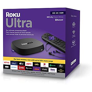 Roku Media Devices Sale: Roku Ultra 4K Ultimate Streaming Media Player (2020) $70 & More + Free S/H