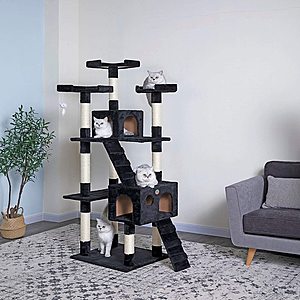 Go Pet Club 72" Cat Tree (Black or Beige) $52.49 or less