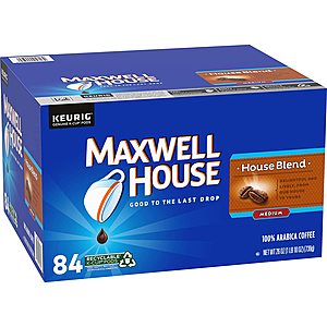 84-Count Maxwell House K-Cup Coffee Pods (Medium Roast House Blend) $17.60 w/ Subscribe & Save