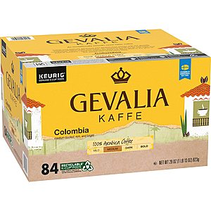 Gevalia Colombia Blend Medium Roast K-Cup Coffee Pods (84 Pods) $20.56 After Coupon And S&S @ Amazon~Free Prime Shipping!